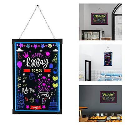 Led Note Board with Colors Led Night Light Note Board Usb Children Drawing Board  Erasable Neon Sign Clear Glass Writing Board - AliExpress