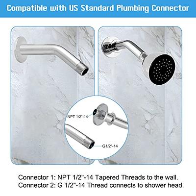 G-Promise All Metal 10 Inch Rain Shower Head with 13 Adjustable Extension  Arm