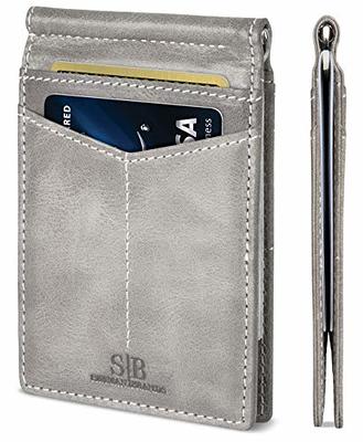 The Gates Personalized Leather Bifold Money Clip Front Pocket Wallet