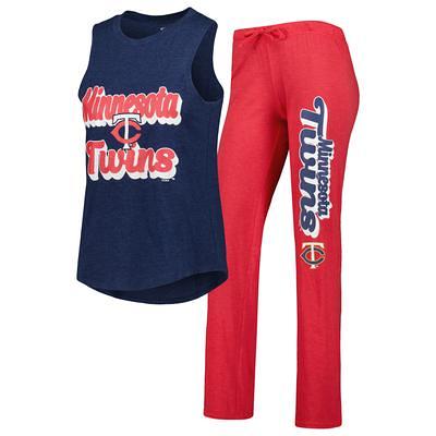 Atlanta Braves Concepts Sport Badge T-Shirt & Pants Sleep Set - Navy/Red