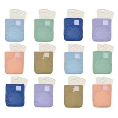  ALVABABY Baby Cloth Diapers 6 Pack with 12 Inserts Adjustable  Washable and Reusable Pocket Diapers for Baby Girls 6BM88 : Baby Diaper  Covers : Baby