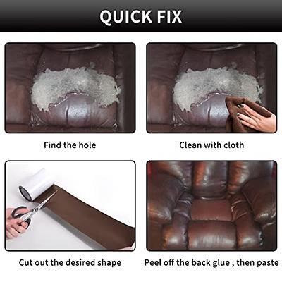 Leather Repair Tape for Couches Car Seats Sofa Jackets, Dark Brown 4x63  Inch