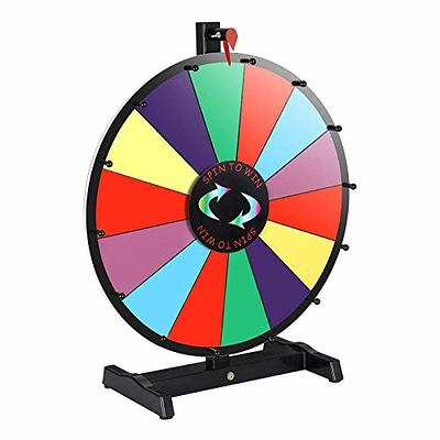 WinSpin 12 Editable Color Prize Wheel Wall Mounted Tabletop 14