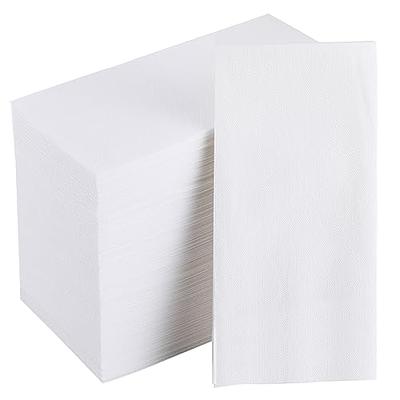 100PCS Disposable White Napkins Linen Feel Guest Hand Towels White