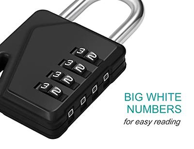 ZHEGE Locker Lock, 4 Digit Combination Lock for Locker, [2023 New Version]  Combo Lock with DIY Name Tags for Gym, School, Work Lockers, Weatherproof  Number Padlock for Outdoor Gates, Fence (Black) - Yahoo Shopping