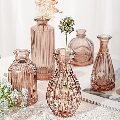 Vintage Glass Clear Large Jug Vase for Centerpieces Decor.