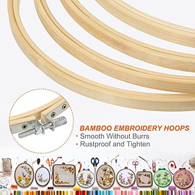 PATIKIL 12 Pieces 12 Inch Embroidery Hoops Round Adjustable Bamboo Circle Cross  Stitch Hoop Ring Bulk for Embroidery Art Craft Handy Sewing Decoration -  Yahoo Shopping