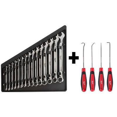 Combination Metric Wrench Mechanics Tool Set & Hook and Pick Set