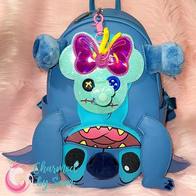 Glitter Holographic Scrump Stitch Inspired Minnie Mickey Ears