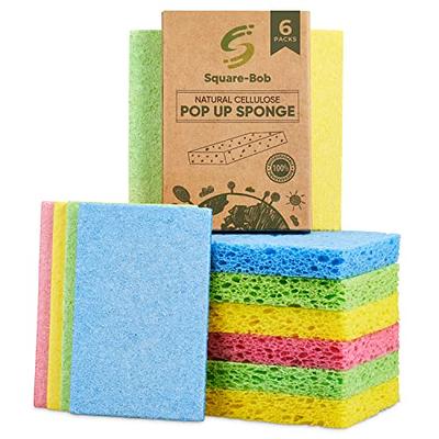 SmilePowo 12 Pack Frog Dual-Sided Multi-Functional Premium Cleaning  Sponges,Scrub Sponges,Dishwashing Sponge for Heavy Duty Scouring