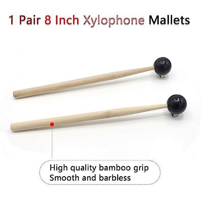 1 Pair Rubber Mallet Percussion Xylophone Bell Mallets