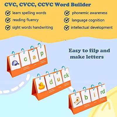  Montessori Alphabet Beginning Reader Letter Blocks, Phonics  Games and Toys for Kindergarten Age Boys and Girls, Best Montessori Toys  for 3 4 5 and 6 Year Olds. CVC Builders Make Learning