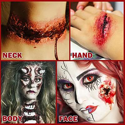 Scars Wax Special Effects Makeup Kit, Halloween Fake Blood, Face Body Paint  Set+ Wound Scar Wax with Spatula Tool + Fake Blood Splatter Spray + Sponges+Scar  Wax Extension Oil+Coagulatad Blood - Yahoo