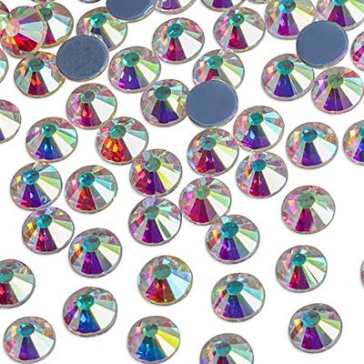 Beadsland 2880pcs Flat Back Crystal Rhinestones Round Gems for Nail Art and  Craft Glue Fix,Light Blue,SS10,2.7-2.9mm