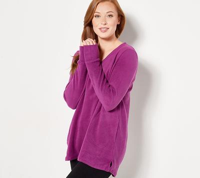 Cuddl Duds Fleecewear V-Neck Tunic - Yahoo Shopping