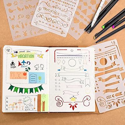 30 PCS Journal Stencils, Planner Stencils for Bullet Dot Journal Notebook  Diary Scrapbook Drawing Template Stencils for Journaling 4x7 Inch - Yahoo  Shopping