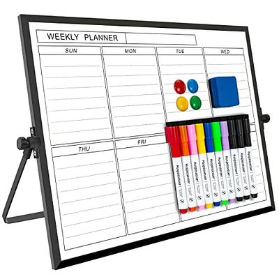 Magnetic Monthly Dry Erase Board for Wall - 16 x 12 Monthly Planner  Whiteboard Calendar, Double Sided Memo Notes Boards Hanging White Board for  School Restaurant Office 