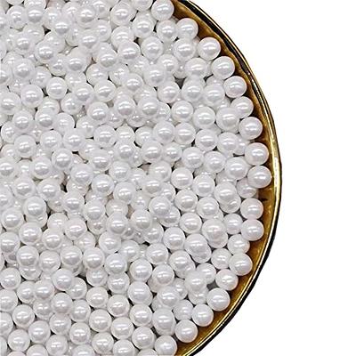 Kasvan White Pearl Sugar Sprinkles - Edible Candy Pearls 130g/4.58 Oz, Mix  Size, Baking Cake Decorations, Ice Cream Toppings and Cookie Decorating