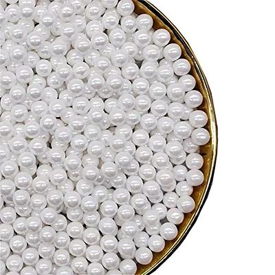 130g/4.58 Oz White Pearl Sugar Sprinkles Candy Pearls Baking Cake Cookie  Decorations Ice Cream Toppings Wedding Party