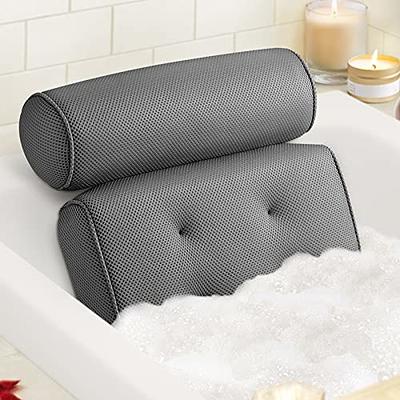 Bath Pillow Bathtub Spa Accessories - Bath Pillows for Tub Neck & Back Body  Support Mat Cushion Bubble Bath Tub Shower Pillow Headrest Luxury with 4D