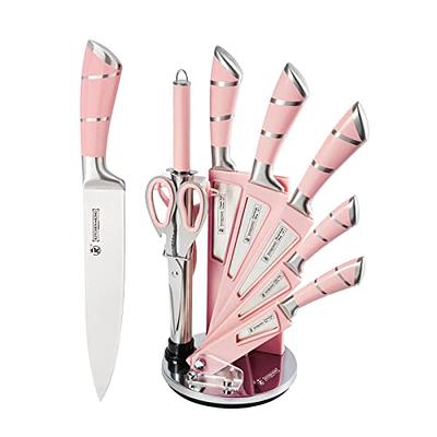  Kitchen Knife Set, Retrosohoo 6 Pieces Black Stainless