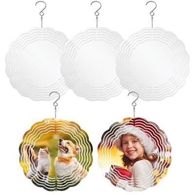 Double-Sided Sublimation Blanks Aluminium Wind Spinner (Circle, 8