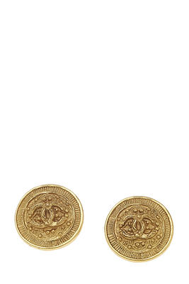 Chanel - Gold 'CC' Filigree Earrings - Yahoo Shopping