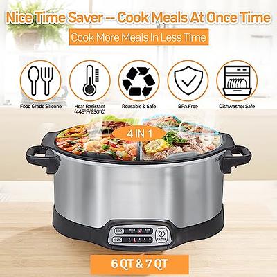 Reusable Silicone Slow Cooker Liners Divider Leakproof Heat