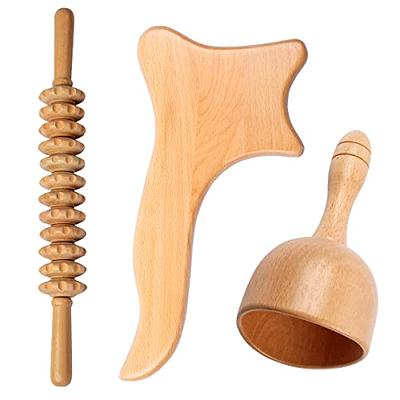 Wooden Massage Tools Set - 6 Piece Reflexology Tool Kit