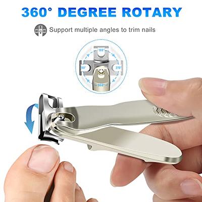 FUMAX Nail Clippers for Seniors, 360 Degree Rotary Toenail Clippers, Large Toe  Nail Clippers with Nail File, Heavy Duty Long Handle Fingernail Clippers  for Men - Yahoo Shopping