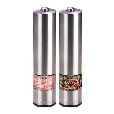 Electric Gravity Induction Pepper Grinder - Ceramic - Metal - Black -  Silver from Apollo Box