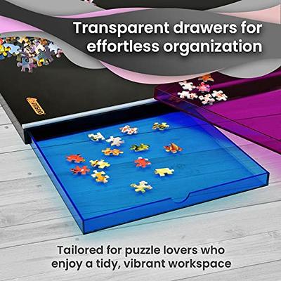 1500 Piece Non-Wood Jigsaw Puzzle Board with Drawers and Felt Fabric Cover  Mat