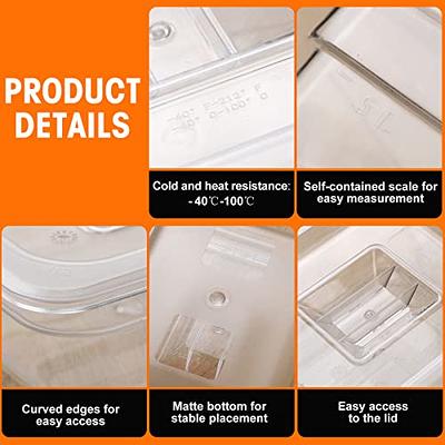 6 Pack 1/6 Size 4'' Deep Clear Food Pans with Lids, Commercial Food Pans  Acrylic Transparent Food Storage Containers, Stackable Plastic Pan with