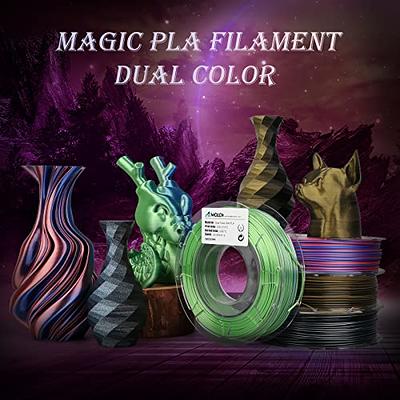 AMOLEN 3D Printer Filament Bundle, PLA Filament 1.75mm, Dual Color  Filament, Silk Red Gold, Silk Red Green, Silk Red Blue, Silk Blue Green, 3D