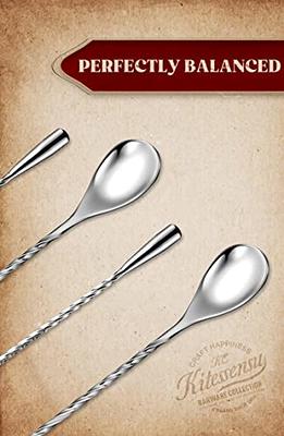 KITESSENSU Bar Spoon, 2 Pcs 12 Inches Stainless Steel Cocktail Mixing Spoons  With Long Handle, Bartender Bar Stirring spoon for Layering, Stirring,  Spiral Pattern - Yahoo Shopping