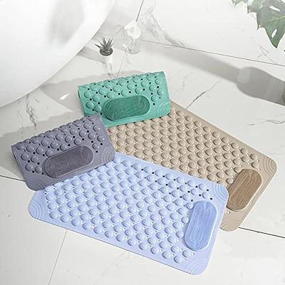 Olanly Silicone Bath Mat Non-Slip Shower Bathroom Rug Memory Foam