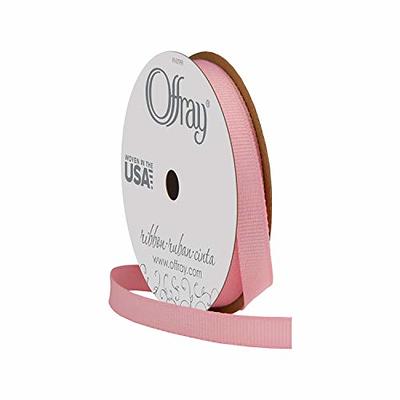 Offray 63033 3/8 Wide Grosgrain Ribbon, 3/8 Inch x 18 Feet, Pink
