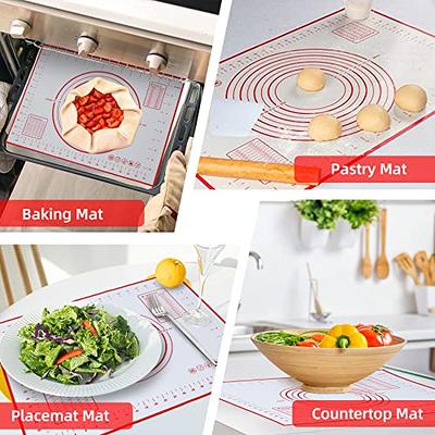  Extra Large Kitchen Silicone Pad,Non-stick Baking Mat Silicone  Pastry Mat,Thick Heat Resistant Kneading Mat,Food Grade Silicone Dough  Rolling Mat for Making Cookies: Home & Kitchen