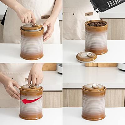 Large Glass Food Storage Jar Set Of 2 , Glass Flour Canister With Airtight  Bamboo Lids For Kitchen Corner, Bpa-free Flour Container For Sugar, Ground