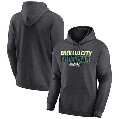 Men's Antigua Black/Heather Gray New York Jets Victory Colorblock Pullover Hoodie Size: Medium