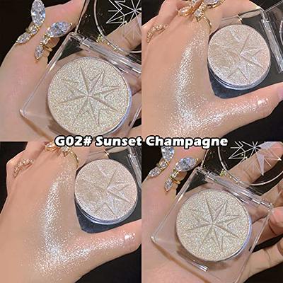 Shimmer Glitter Highlighter Highlight Makeup Contour Powder,Silver Glitter  Highlighter Face Illuminator Highlighter, Highlighter+Makeup iluminadores  Illuminator Make Up 