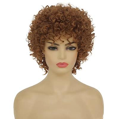  Tseses Brown Curly Short Afro Wig for Male Guy California Mens  Cosplay Costume Daily Hair Synthetic Heat Resistant Mens Full Wigs :  Clothing, Shoes & Jewelry