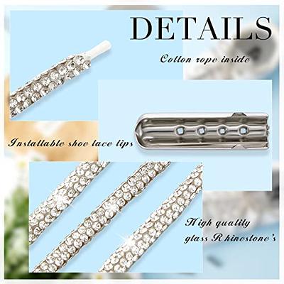 MTLEE Rhinestone Shoe Laces Bling Shoe Laces Rhinestone Diamond Hoodie  String Glitter Cords for Sneakers with Aglets (Silver,5.47 Yards) - Yahoo  Shopping