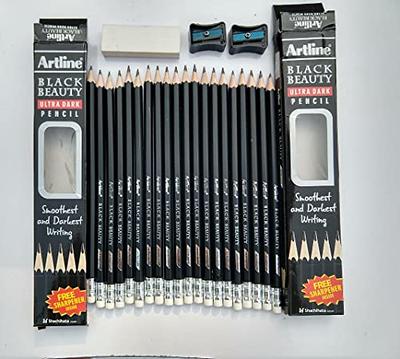 Artline Black Beauty Pencils (2 Pack) bundled with 1 Dust Free JUMBO  Eraser, 2 Pencil Sharpeners - Yahoo Shopping