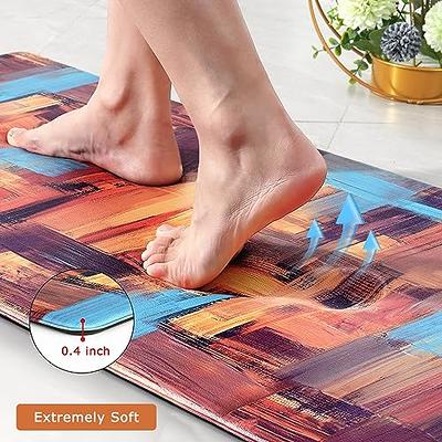 2pcs Kitchen Rugs Anti Fatigue Cushioned Floor Mat Non Skid Set of