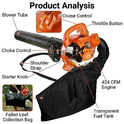 Leaf Blower Vacuum Bag, High Capacity Leaf Blower Collection Bag