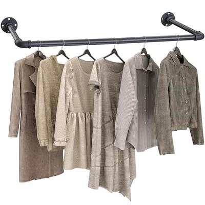 LANJIN Industrial Pipe Clothing Rack,Clothes Rack for Wardrobe