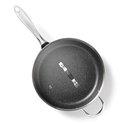 The Rock by Starfrit 12 in. Cast Iron Skillet, Black