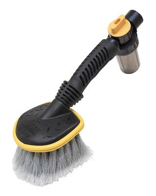 Konex Nylon Fiber Economy Utility Cleaning Hand Brush. Heavy Duty Hand-Held  Scrub Stiff Bristle Brush with Wood Body. (Peanut Shaped)