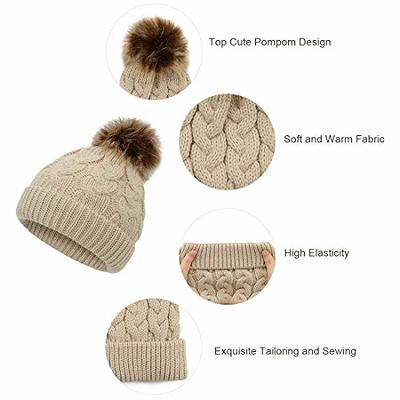 Durio Baby Girl Winter Hat Pom Poms Baby Beanies Infant Winter Hat